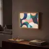 Abstract - Blauw - Roze Light Box met batterij (Wandlamp) middel -sfeer1