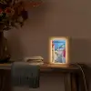 Santorini - Bloemen - Griekenland Light Box met kabel (Tafellamp) klein -sfeer4