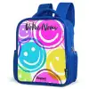Kleurrijke glimlachexplosie Kinderrugzak - Blauw middel -schuin