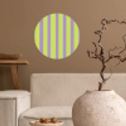 Strepen - Patroon - Groen Wandcirkel behangsticker klein 186 -sfeer1