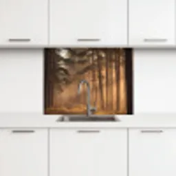 Bos - Mist - Zonlicht keuken achterwand 2 middel -3d