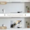 Kunst - Goud - Luxe - Abstract - Modern keuken achterwand spatscherm klein -voor_na_NL