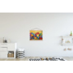 Abstract - Cirkels - Schilderij - Kleurrijk - Dynamisch textielposter latten blank klein -kinderkamer