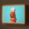 Ara - Koksmuts - Sokkel - Grappig Light Box met batterij (Wandlamp) middel -z3d_website