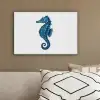 Zeepaardje - Staart - Blauw canvas 2cm klein -sfeer3
