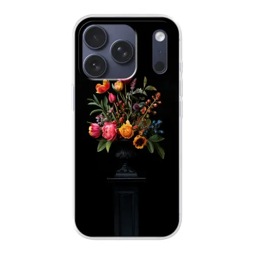 Tulpen - Bessen - Boeket - Vaas Telefoonhoesje iPhone 17 Pro klein -3d