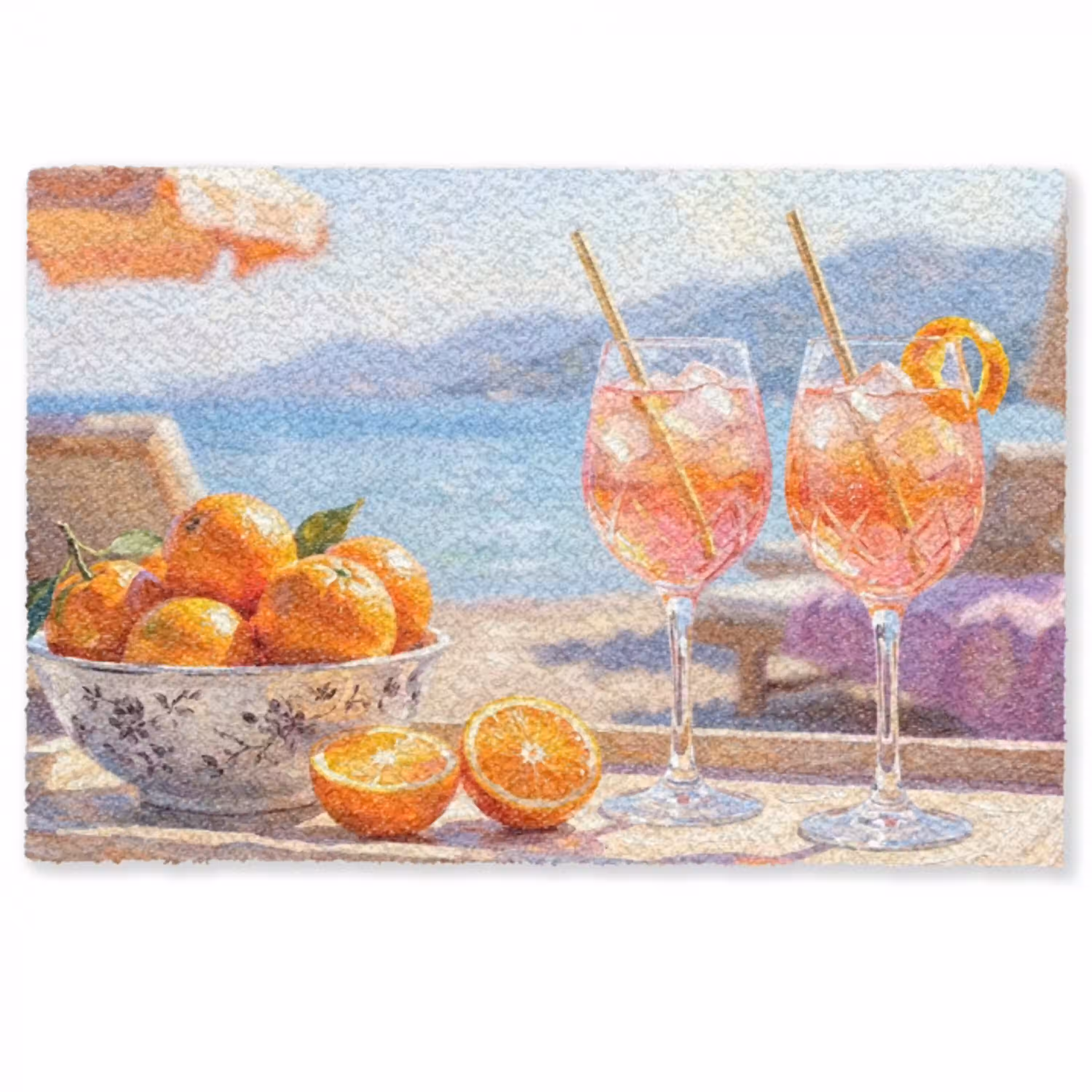 Drank - Glazen - Strand - Zomer - Oranje Deurmat klein -zkaufland3d