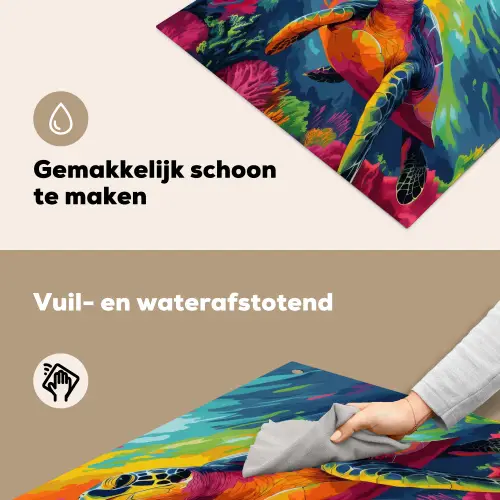 Koraal - Schildpad - Abstract - Water Inductie beschemer met haakjes middel -ky-schoon-nl