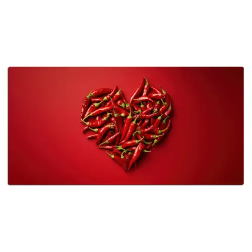 Pepers - Rood - Hart Muismat XXL klein -3d_leeg
