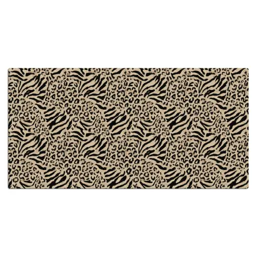 Giraf - Zebra - Motief - Bruin Muismat XXL klein 681 -3d_leeg