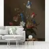 Bloemen in een Wan-Li vaas en schelpen - Schilderij van Balthasar van der Ast fotobehang vinyl groot -woonkamer