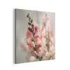 Bloem - Leeuwenbek - Roze - Stengel aluminium wit klein -3d