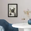 Bril - Hond - Kok fotolijst zwart zonder passe partout klein -sfeer4