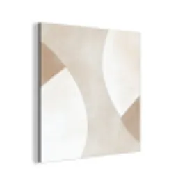 Bruin - Japandi - Abstract aluminium wit klein -3d