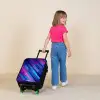 Neon - Strepen - Abstract - Blauw - Roze Kinderkoffer - Zwart klein -sfeer1