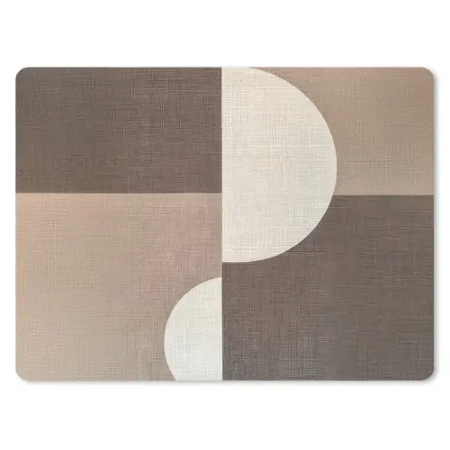 Raster - Halve cirkels - Contrast muismat rubber klein -3d