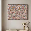 Blauw - Waterverf - Chaos Textielframe zwart klein 947 -sfeer2