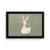 Eend - Konijnoren - Grijs fotolijst zwart zonder passe partout klein -3d