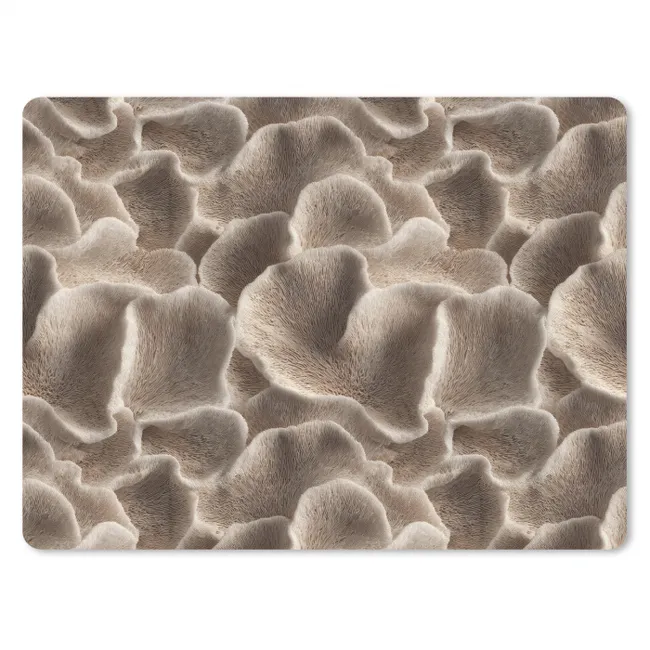 Muismat - Waaiervorm - Beige - Vezel textuur