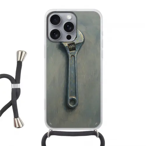 Moersleutel - Gereedschap - Verf Hoesje iPhone 16 Pro Max met koord klein -3d