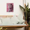 Panter - Luxe - Roze tuinposter los doek klein -sfeer7
