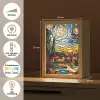 Hemel - Sterren - Mozaïek - Huizen Light Box met kabel (Tafellamp) klein -USP_NL