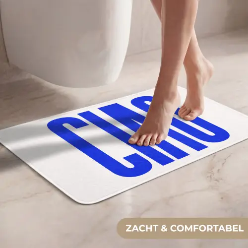 Ciao - Hoofdletters - Blauw - Minimalistisch WCmat klein -USP_ZachtNL