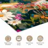 Rivier - Vallei vol bloemen - Levendig poster papier klein -closeup_NL
