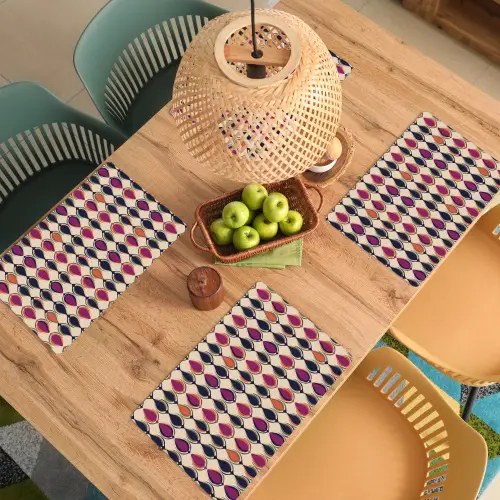 Vintage - Retro - Kleurrijk Placemat vinyl groot 368 -zzsfeer5_Kitchenyeah-website
