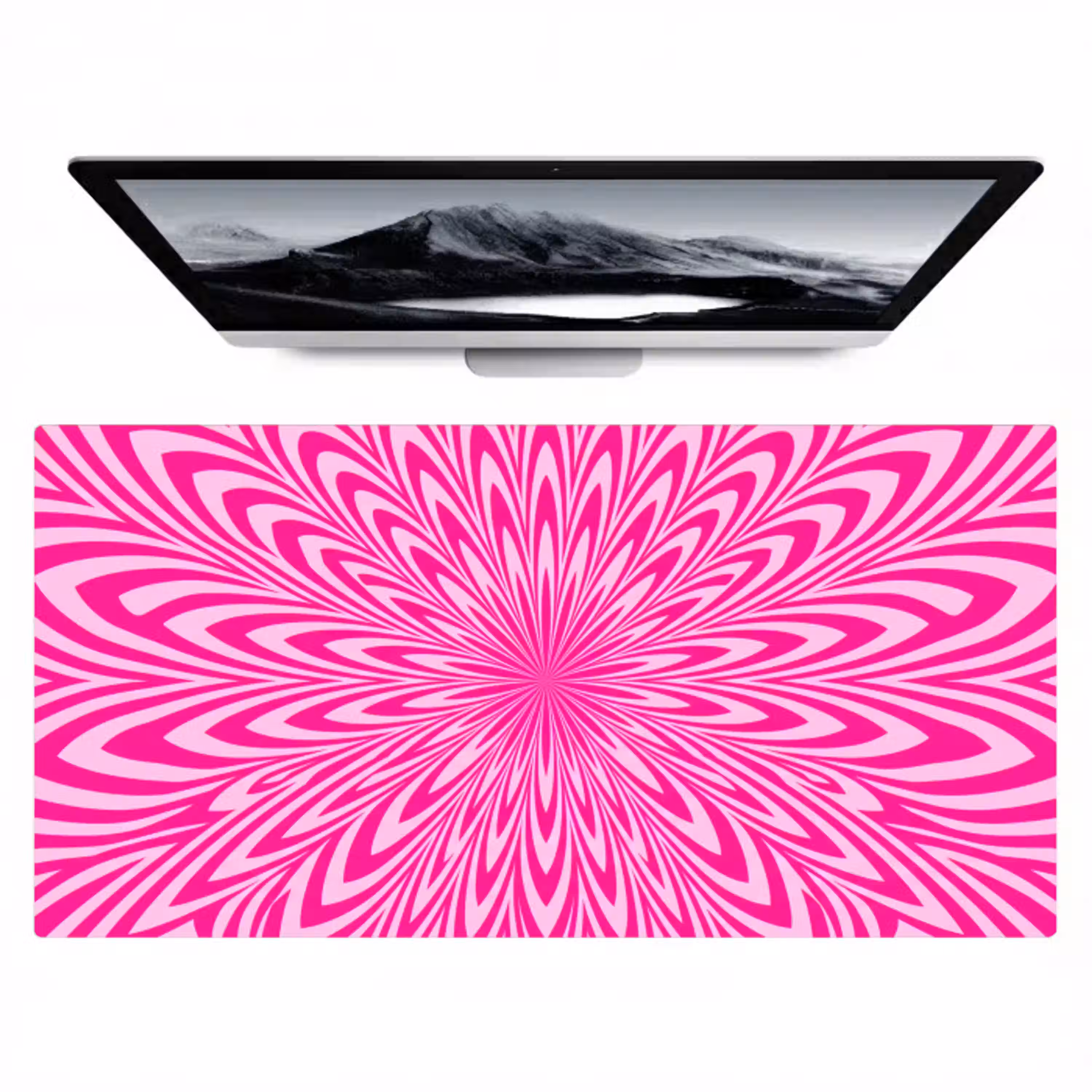 Patroon - Optisch - Roze Muismat XXL klein -zzz3d