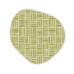Vlecht - Patroon - Groen Wandcirkel Organisch Forex 3mm klein 629 -3d