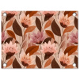 Bloemen - Bladeren - Bruin tuinposter los doek klein 239 -3d
