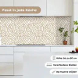 Abstract - Modern - Beige keuken achterwand 2 middel 871 -sfeer4_DE