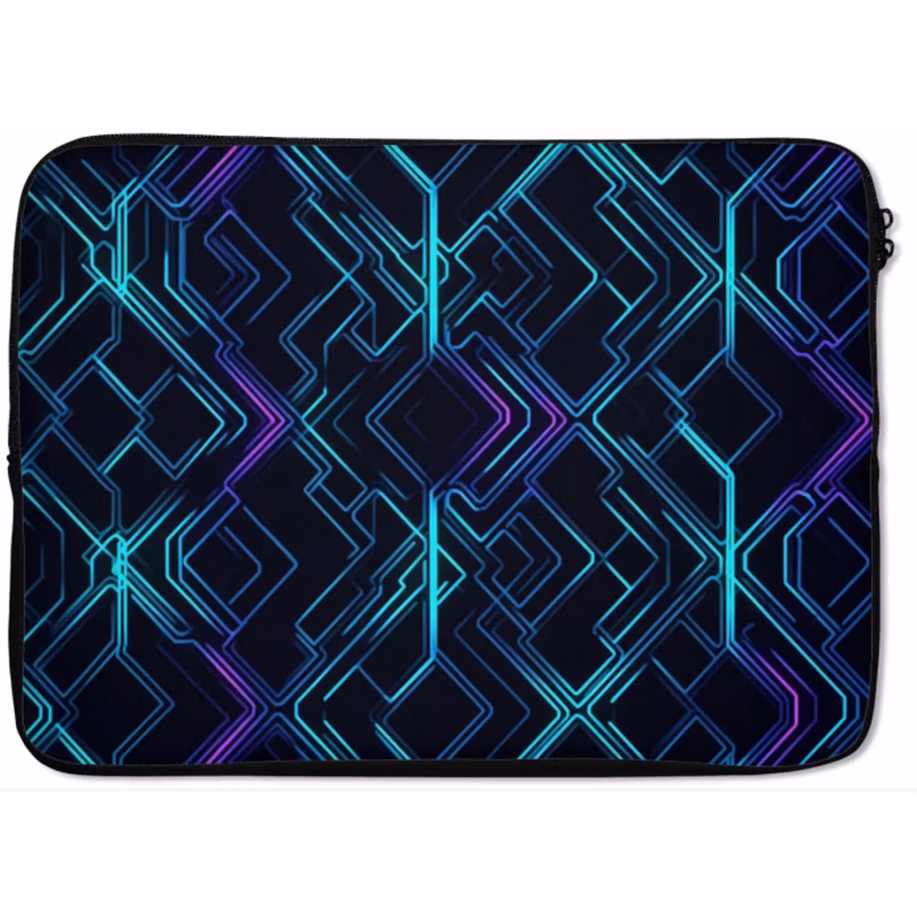 Gaming - Ruitvormen - Abstract - Neon - Paars laptophoes neopreen klein -zkaufland3dotto