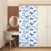 Vlinder - Bloemen - Blauw deurposter klein 289 -sfeer3