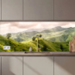 Landschap - Heuvels - Groen keuken achterwand 2 middel zz_3dshopping