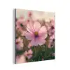 Bloemen - Paars - Wazig aluminium wit klein -3d