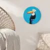 Tucan - Sokkel - Vogel - Koksmuts Wandcirkel kunststof plaat 5mm dik klein -sfeer5