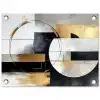 Abstract - Goud - Zilver - Vormen - Aesthetic tuinposter los doek klein -3d