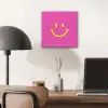 Smiley - Vrolijk - Roze aluminium wit klein -sfeer5
