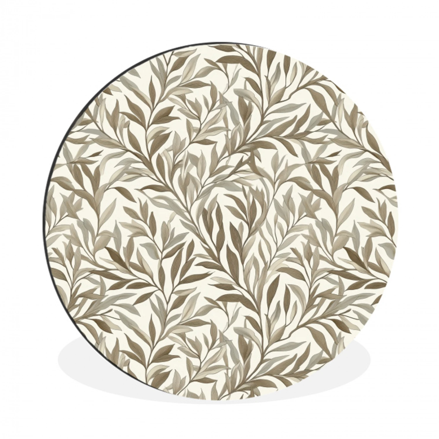 Takken - Botanisch - Taupe Wandcirkel aluminium klein 190 -3d