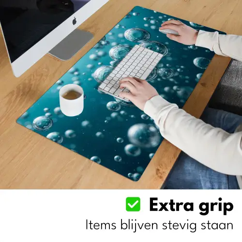 Luchtbellen - Dynamisch - Blauw Muismat XXL klein -sfeer3