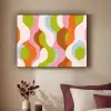 Abstract - Vormen - Roze Textielframe - compleet frame klein -sfeer1