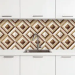 Retro - Ster - Design keuken achterwand 2 middel 871 -3d