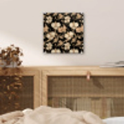 Orchideeën - Lijntekening - Patroon - Beige - Zwart plexiglas 5mm klein 11 -sfeer4