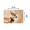 Gewei - Kerst - Rendier - Rood Placemat vinyl groot -specs