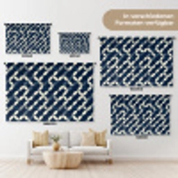Abstract - Patroon - Blauw Wandkleed katoen klein 269 -tsfeer8_DE