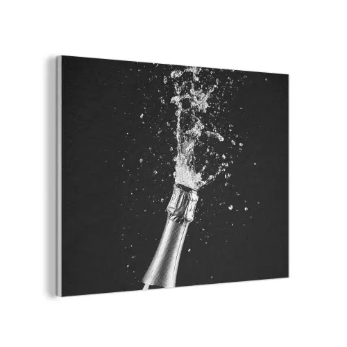 Champagne - Zwart - Spetters - Popping PET vilt klein -3d