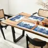 Winterse Droom in Delft Placemat vinyl groot -zzsfeer4_Kitchenyeah-website