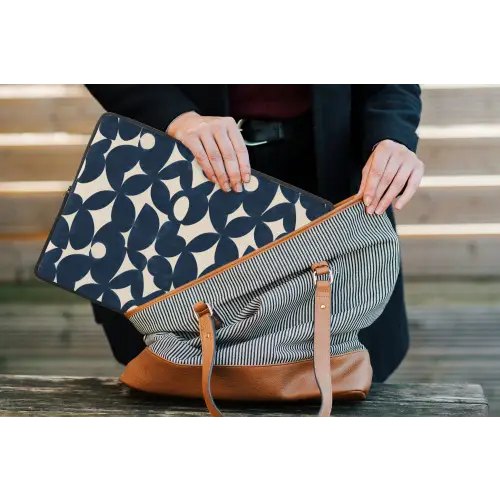 Modern - Geometrisch - Blauw laptophoes neopreen klein 279 -tas